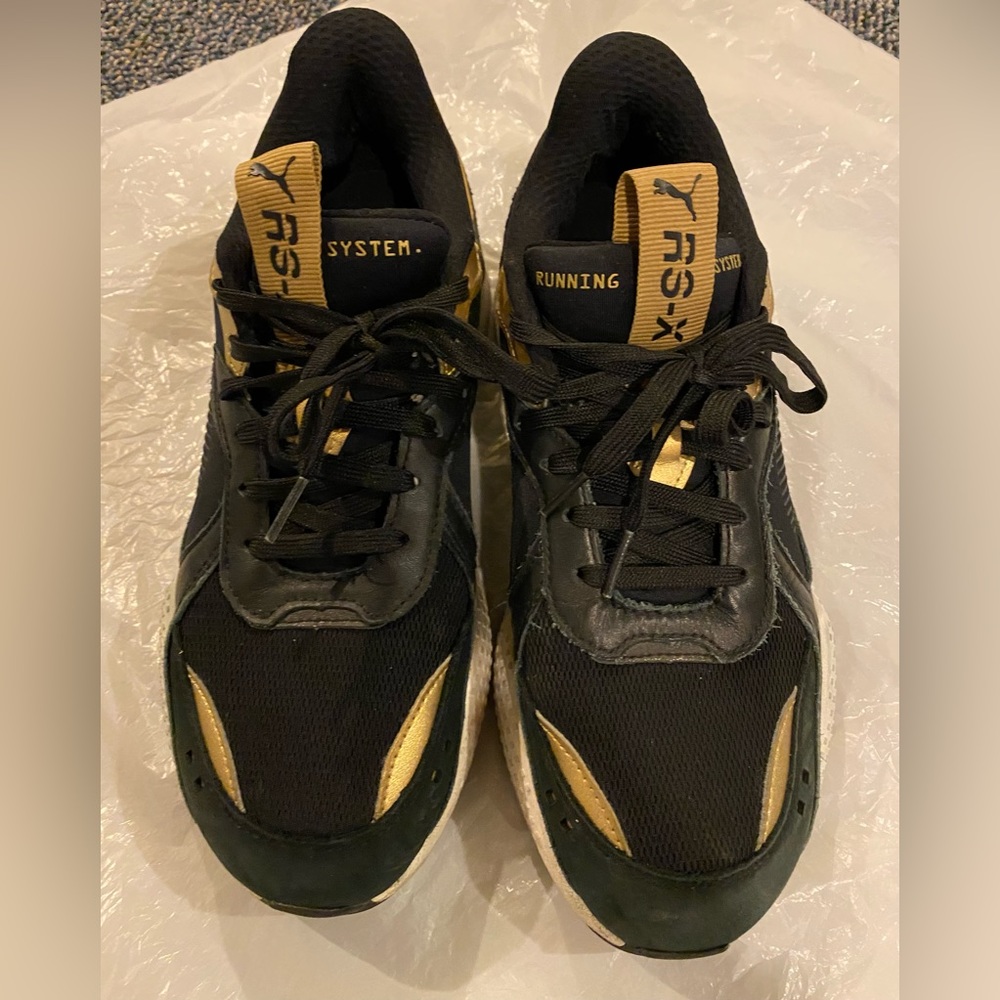 PUMA RS-X Trophy sneakers black Gold men's 9.5